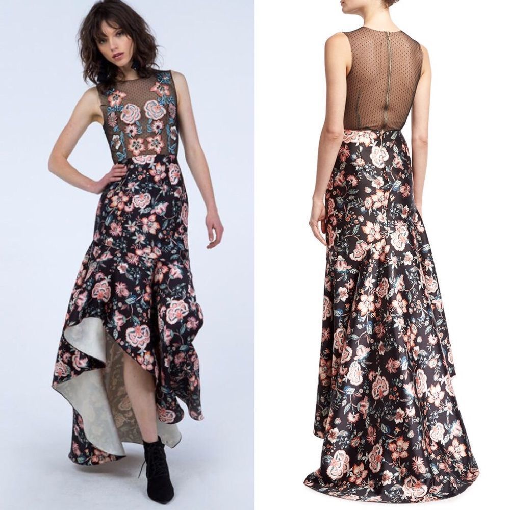 Sachin & Babi Roxie Floral & Satin High-Low - Picture 2 of 9